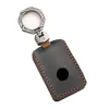 Äkta läderbilsnyckelöverdrag för Volvo XC60 XC40 XC90 S90 V60 S60 V90 2010-2022 Keyring Shell FOB Case Holder Cowhide