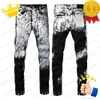 Calças Mens Roxo Jeans Denim Jeans Designer Jean Homens Calças Pretas High-End Qualidade Design Reto Retro Streetwear Casual Sweatpants Designers Corredores Pant 24