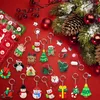 Party Favor Calendrier de l'Avent de Noël Coffret cadeau 24 pièces Pendentif Porte-clés pour enfants