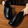 Slippers Huispantoffel Klassiek Leer Groen Gigantisch Grote maat 45 46 Unsiex Heren Dames Europa Stock Home Indoor Schoenen