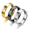 Joyería de acero inoxidable chapada en oro de 18K, recién llegada, más vendida, anillos de dedo para niñas de 6MM mate, joyería