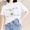 2024SS Designer T Shirt Letter Laminerad utskrift Kort ärm High Street Casual T-shirt Fashion Men and Women Tops Nov17