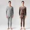 Sous-vêtements thermiques pour hommes, ensembles d'hiver en velours, vêtements longs, hauts et pantalons épais, garde au chaud, solides