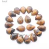 Arts et artisanat en gros 20 pièces pierres précieuses naturelles oeil de tigre larme Cabochon sans trou 13x18MM ajustement bricolage artisanat femmes hommes bijoux TU3043 YQ240119