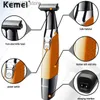 Rasoirs électriques Kemei rasoir électrique tondeuse à barbe rechargeable pour hommes avec lame supplémentaire machine à raser lavable 100-240V KM-1910 Q240119