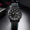 Relógio de quartzo impermeável de estilo empresarial de alta qualidade com octógono de luxo leve masculino
