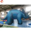 Outdoor-Aktivitäten-Förderung Kostenloses Türschiff 7 m 23 Fuß langes blaues Triceratops-Nachbildungs-aufblasbares Drachenmodell zum Verkauf