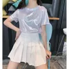 designer clothes women tshirt new Performance Clothing Loose and Versatile Sparkling Reflective T-shirt Female Student Trendy Dance Dress
