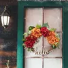 Dekorative Blumen konservierte Buchsbaumkränze Herbstkranz für Haustür Hortensie Herbst Hallo Fenster Saugnäpfe