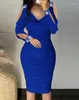 Casual Dresses Women's Evening Dress Rhinestone Cold Shoulder Pleated Tight Fitting 2024 Spring Sexy Party Long Sleeves Skinny Midi