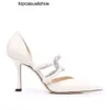 JC Jimmynessity Suo Sandals Top Quality Elegant Crystal Evening Bridal Sheding Shoes Elegant Luis High Heels Bess