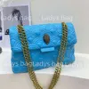 Designer äkta läder Kurt Geiger Rainbow Shoulder Bag Famous Purses Handbag Luxury London Mens Flap Mini Clutch Designer Bags Chains Lady Crossbody Sling 992