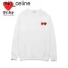 24ss Designer Nieuwe dames herenhoodies Com Des Garcons Grijze mode Sweatshirt speelt Black Heart Crewneck Sweatshirts Merk dames heren Balanciagsa