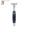 Barbeadores elétricos Boti Brush-Double Edge Safety Razor Holder Men's Beard Tool Shaver Blade Preto e Prata Cor Daily Essentials Q240119