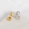 Orecchini a bottone WPB in argento sterling 925 a tre file con zirconi e cerchi di diamanti per uomini e donne, gioielli di tendenza ad alto contenuto di carbonio