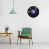 Настенные часы кварцевые круглые ретро часы художественный дизайн кухня гостиная украшение дома пластинка синий черный пластик