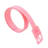 Belts 2024 Fashion Silicone Belt For Men And Women Candy Color Apparel Accessories Iron-free Smooth Buckle Adjustable