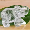 Konst och hantverk Artificial Crystal Elephant Figurine Craft Mineral Glass Elephant Mini Animal Statue Chakra Fengshui Home Decor Accessory 2inch YQ240119