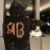 Designer hoodie balencigs mode hoodies hoody mens tröjor hög kvalitet b familjen hög upplaga paris 23ss lera färgad skadad handmålad dubbel b hooded csn8