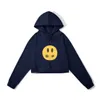 Women's hoodie designer Sweatshirts spring/summer new short hoodie with smiling face pattern y2k street trend