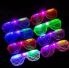 LED Flashing Heart -w kształcie migawki w kształcie migawki dla dorosłych dzieci Kobiety imprezowe okulary neonowe światło na ciemne zapasy urodziny ślub Rave Prop