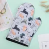 Cat Cute Thickened Insulation Microwave Oven Anti scalding Gloves Animal Clear Printing Household Baking Gloves