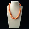 Necklaces Rare Huge 12mm South Sea Orange Shell Pearl Necklace Heart Clasp 18''