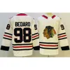 Pas cher en gros livraison directe hommes enfants Blackhawks 98 Connor Bedard maillot de hockey Chicago rouge blanc 100% Ed taille S-XXXL 6948