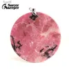 Artes e Ofícios Real Natural Rhodonite Jasper Gem Pingente Mulheres Ornamento Artesanato Jóias Fazendo DIY Cristal Ágata Colares para Presente BI890 YQ240119