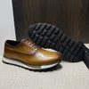 Luxury fashion designer men's business leather shoes handcrafted with leather lace up, low cut 5-10 size green purple brown wedding shoes, spring and summer styles