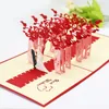 Wenskaarten houden van ansichtkaart 3d Up bruiloft Verjaardag jubileum voor koppels vrouw echtgenoot handgemaakt Valentijnsdag cadeau