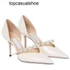 JC Jimmynessity Choo heels high LADY shoes Wedding Best-quality brand party dress pumps shoe women high-heels Aurelie Orsay Pump patent leather tip sexy ladys shoe