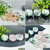 Artes y artesanías Adornos de piedra de cristal natural Tallado Animalia Cerdo Reiki Curación Cuarzo Mineral Piedras preciosas caídas Mano Decoración para el hogar DH2IV