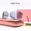 2024 Hot Fashion Designer Sunglasses Luxury Womens Rimless Frame Goggle senior Eyewear For Women eyeglasses frame Vintage Metal Oval Sun Glasses