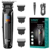 Electric Shavers VGR Cordless Professional Hair Trimmer For Men Beard Trimmer USB Electric Shaver Hair Clipper Edge Razor Hair Cutter Machine Q240119