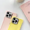 Einfache einfarbige Handyhülle für iPhone 13 11 12 14 15 Pro Max 15pro Schutz galvanisierte Linse Hybrid-Rückseite Candy Cases 100 Stück