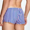 Mutande da uomo Boxer Shorts Biancheria intima a righe Bugle Pouch Vita bassa Boxer traspiranti Pantaloni da notte Cueca Mutandine Tronchi