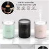 Aromaterapi Drop Ship Epack Candle Air Firidifier Romantic Trasonic Soft Light USB Essential Oil Diffuser Car Purifier Aroma Anion Mi Dhawm