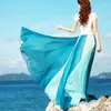 Jupes élégance sans effort longue respirent la sophistication été plage jupe élégante Maxi bleu mer