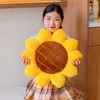 40/50/70CM 1pc Stuffed Sunflower Plush Plant Seat Cushion Flowers Decor Pillow Props For Sofa Chair Indoor Floor 240118