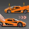 Electric/RC Car 1 24 Koenigsegg One 1 Alloy Sports Car Model Diecasts Metal Racing Car Model High Simulation Sound and Light Childrens Toys Giftl231223