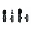 Microphones Meilleures offres Microphone Lavalier sans fil Enregistrement audio vidéo portable Mini micro pour entretien téléphonique