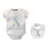 New Born Baby Clothes Bambini Pagliaccetti di lusso Designer Baby 2 pezzi 100% cotone Pagliaccetto Designer Kids Onesies Tuta Ragazza Tuta infantile kalekids-6 CXD2401193