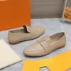 Designer Ciabatte Pantofole Mocassini piatti in pelle Sandali Scarpe casual Pelle di cervo personalizzata di lusso Scarpe da donna Mezza resistenza Pantofola in pelle di vacchetta con fibbia in metallo Alta qualità