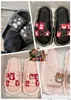 Sommer Im Freien Heißer Verkauf Cartoon Graffiti Hausschuhe frauen Strand Casual Sandalen Strand Casual Schuhe Rosa Bär