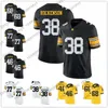 Hawkeyes TJ 38 Iowa NCAA Hockenson 68 Brandon Scherff 77 Riley Reiff 94 Adrian Clayborn 99 Andre Tippett Black White Yellow Football Jersey