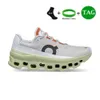 On Cloudmonster Shoes On monster entrenamiento ligero y Undyed White Ash Green Mens Runner Ouof zapatos blancos tns