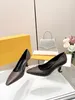 10A Bolsa de couro feminina de designer de luxo de 9,5 e 6,5 cm com fivela de diamante sapato único salto de couro da moda