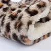 Bandanas Autumn And Winter Thickened Velvet Leopard Pattern Button Warm Imitation Hair Casual Neck Single Loop Cover