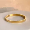 Uttalande 18K Goldpläterat par Matchande armband Bangles Waterpoof Jewelry Non Tarnish Stainless Steel